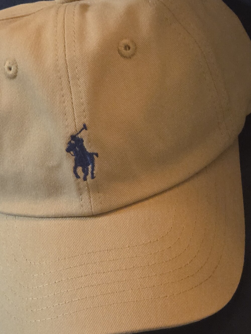 Polo by Ralph Lauren Khaki Cap with Navy Polo Player - Picture 4 of 15